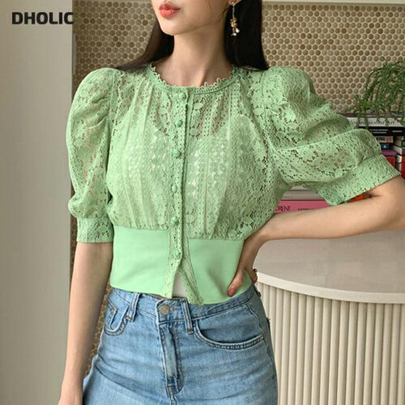 【新作10%OFF】2WAYレースブラウス・全3色・t60326 レディース【tops】【韓国 ファッション トップス ブラウス