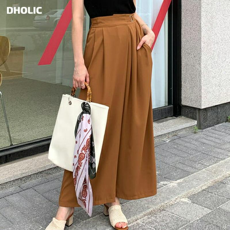 【新作10%OFF】バックルラップワイドパンツ・全5色・t60344 レディース【pt】【韓国 ファッション パンツ ロングパン