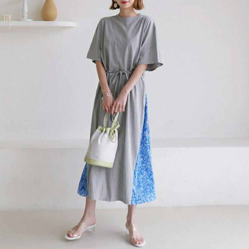 【新作10%OFF】サイドペイズリーワンピース・全2色・b60330 レディース【ops】【韓国 ファッション ワンピース ロン