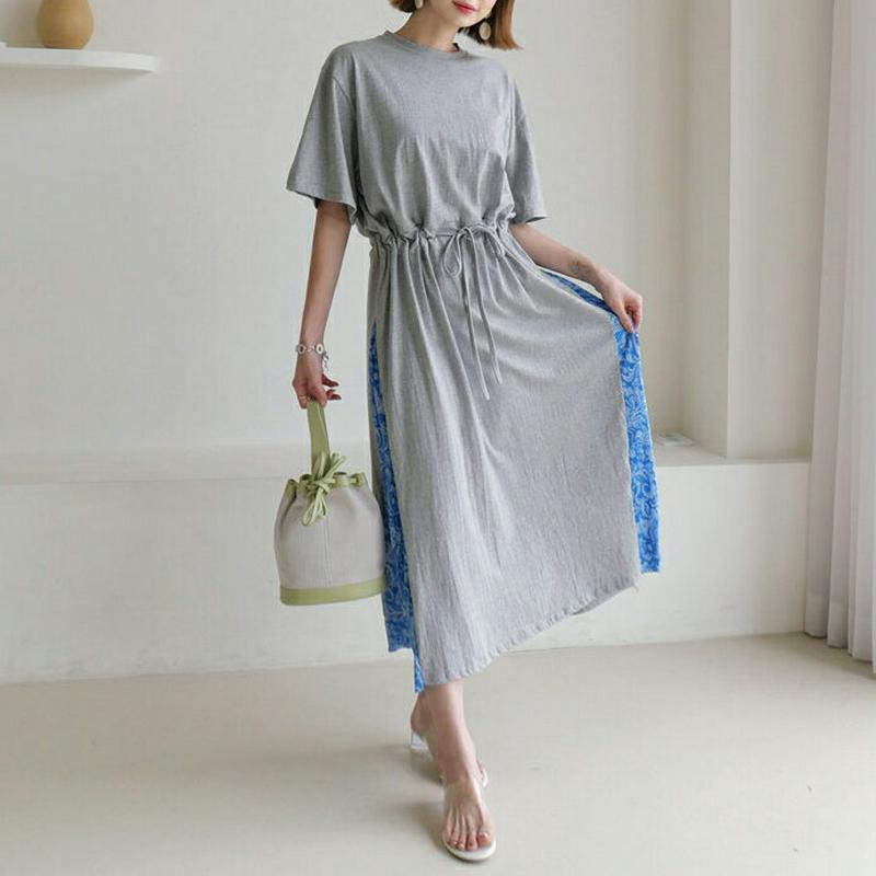 【新作10%OFF】サイドペイズリーワンピース・全2色・b60330 レディース【ops】【韓国 ファッション ワンピース ロン