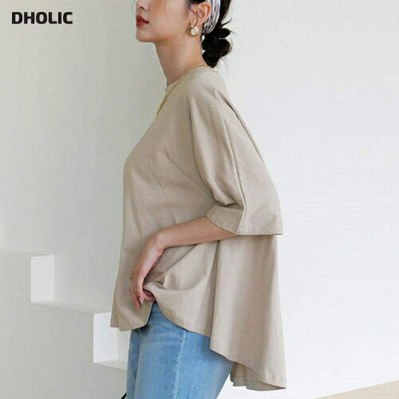【新作10%OFF】ステッチフレアTシャツ・全4色・t60322 レディース【tops】【韓国 ファッション トップス Tシャツ