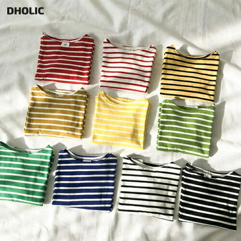 【只今20%OFF】10COLORS半袖ボーダーTシャツ・u04164・キッズ 【3~8才】【tops】【韓国 ファッション ト