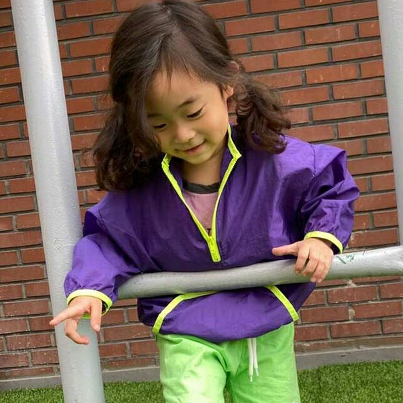 【只今20%OFF】配色アノラックパーカー・u04077・キッズ 【3~8才】【tops】【韓国 ファッション トップス アノラ