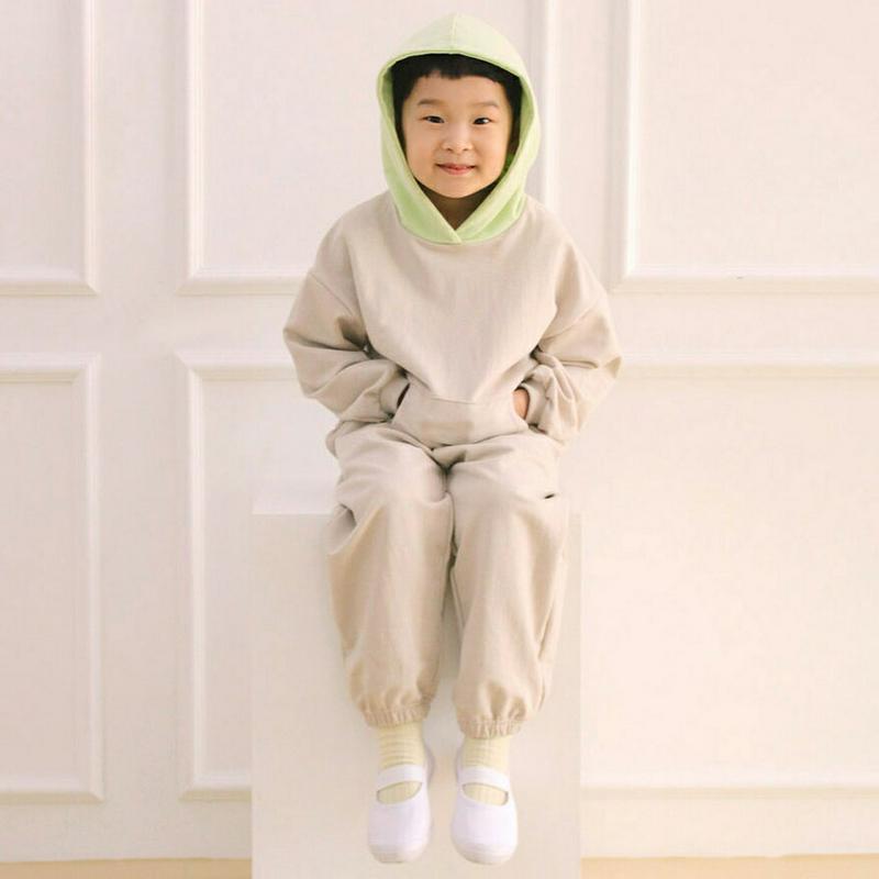 【只今20%OFF】カラーブロックフーディ上下SET・u04229・キッズ 【3~8才】【SET】【韓国 ファッション セットア