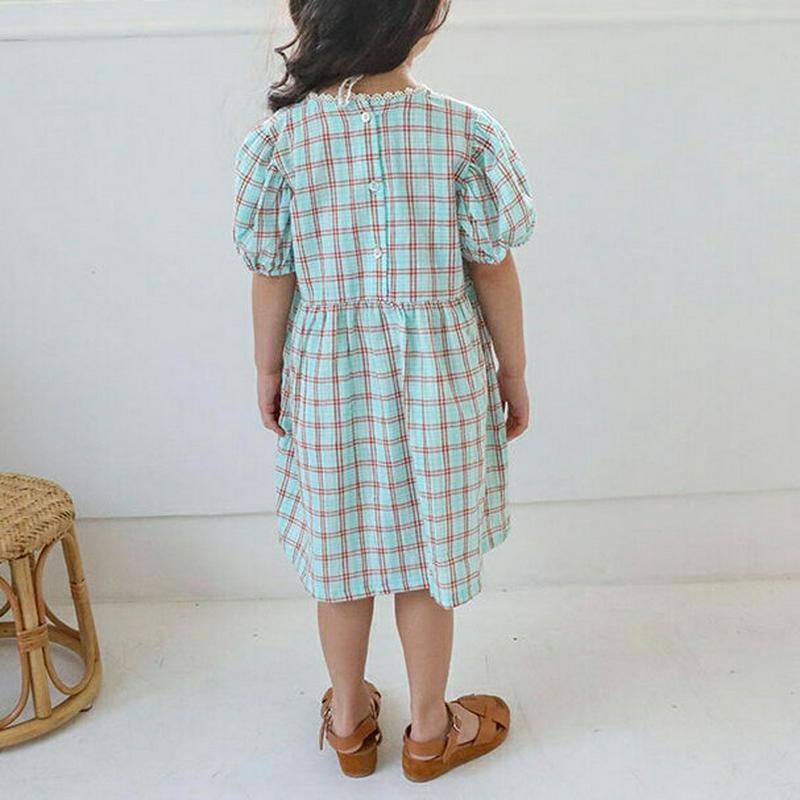 【只今20%OFF】カシュクールチェック柄ワンピース u03170・キッズ 【3~8才】【ops】【韓国 ファッション ワンピー