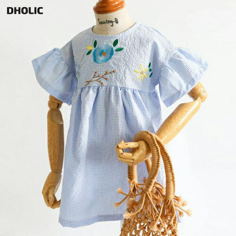 【只今20%OFF】刺繍ポイントワンピース・u04238・キッズ 【3~8才】【ops】【韓国 ファッション ワンピース ショー