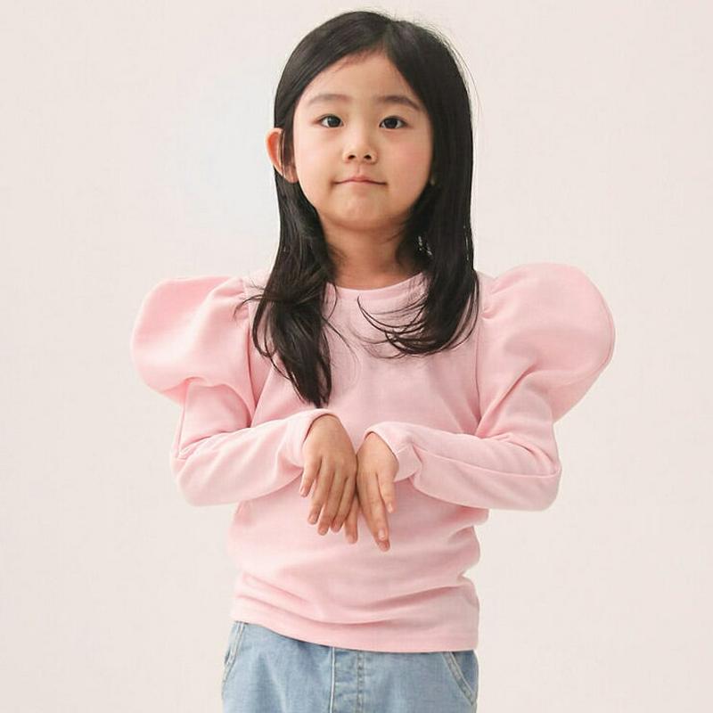 【只今20%OFF】ボリュームスリーブTシャツ・u04179・キッズ 【3~8才】【tops】【韓国 ファッション トップス T
