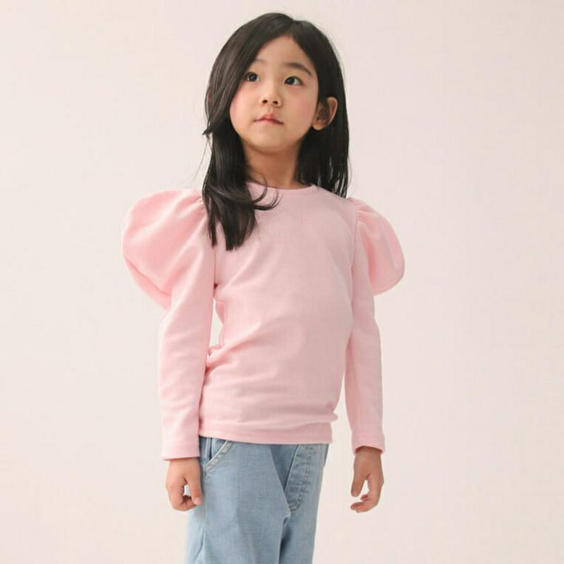 【只今20%OFF】ボリュームスリーブTシャツ・u04179・キッズ 【3~8才】【tops】【韓国 ファッション トップス T