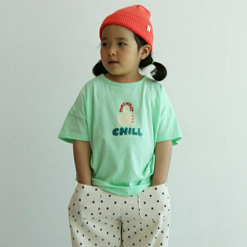 【只今20%OFF】Thumb upプリントTシャツ u03172・キッズ 【3~8才】【tops】【韓国 ファッション トップ