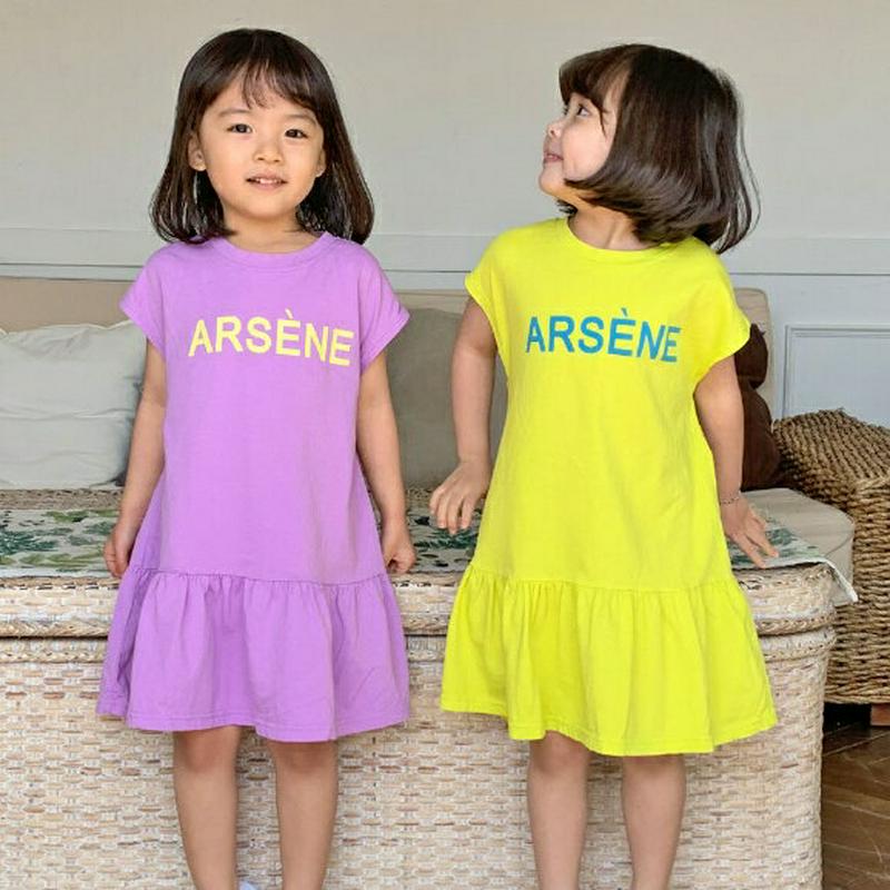 【只今20%OFF】ARSENEフレアヘムワンピース u03236・キッズ 【3~8才】【ops】【韓国 ファッション ワンピー