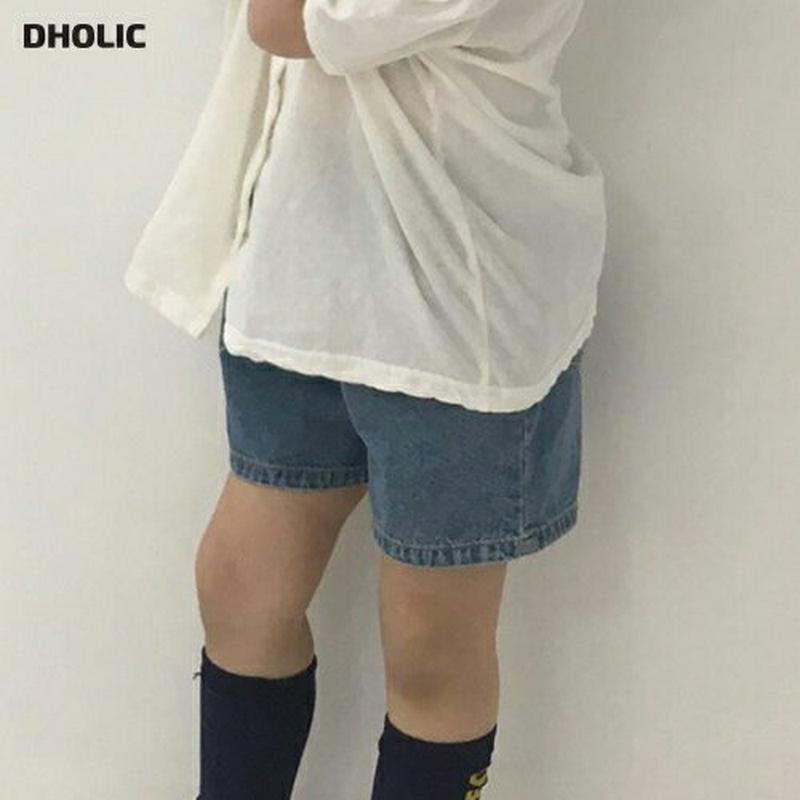【只今20%OFF】サイドポケットデニムショートパンツ・u03588 キッズ【3~8才】【pt】【ショートパンツ ショーパン パ
