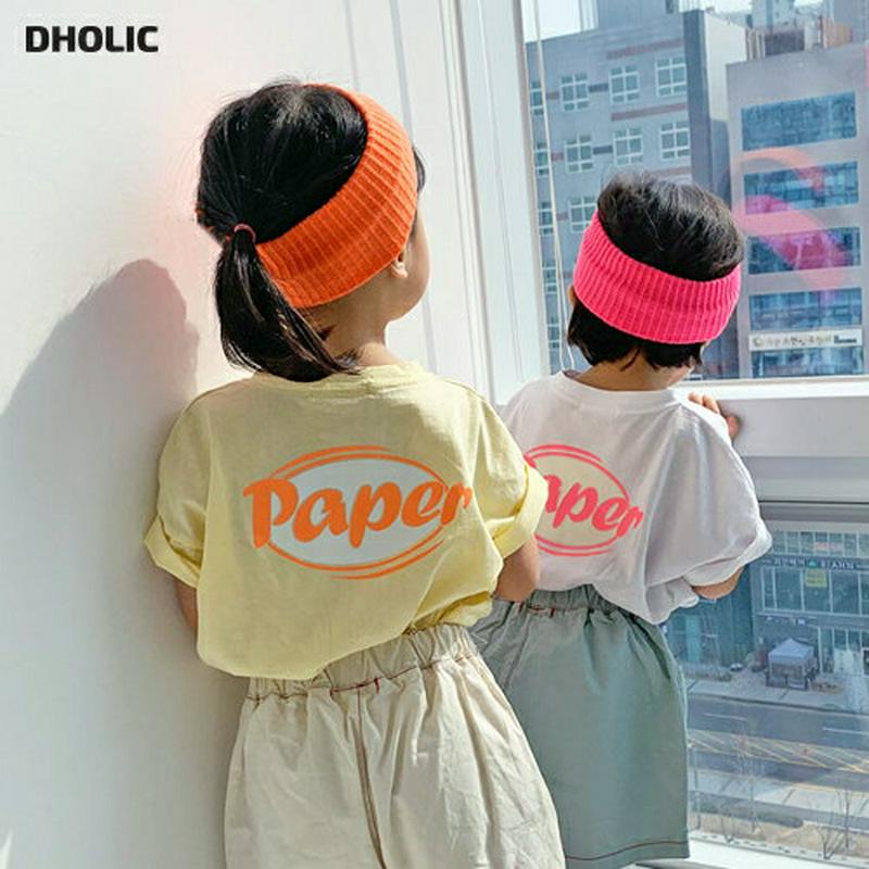 【只今20%OFF】バックレタリングロゴTシャツ u03295・キッズ 【3~8才】【tops】【韓国 ファッション トップス 