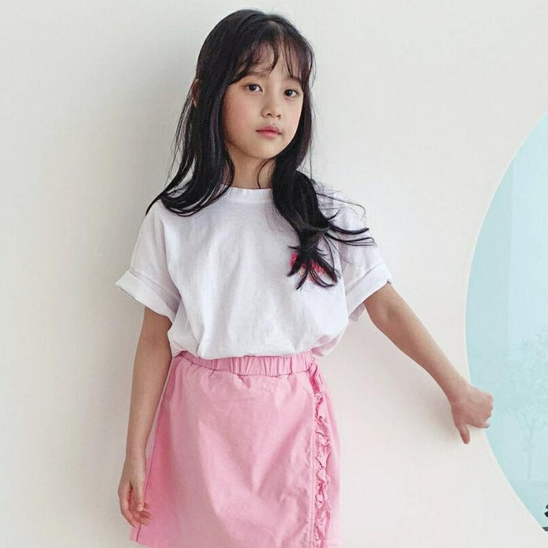 【只今20%OFF】バックレタリングロゴTシャツ u03295・キッズ 【3~8才】【tops】【韓国 ファッション トップス 