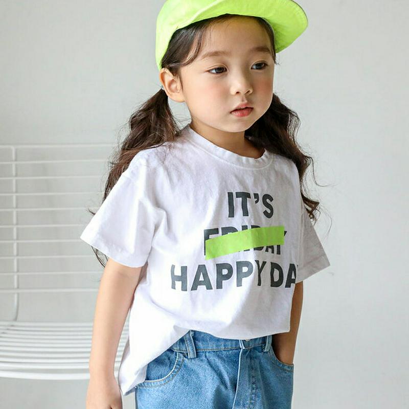 【只今20%OFF】テープディテールレタリングTシャツ u03162・キッズ 【3~8才】【tops】【韓国 ファッション トッ