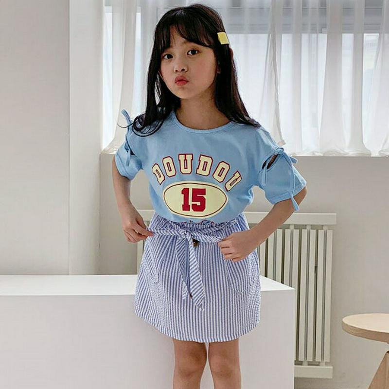 【只今20%OFF】リボンスリーブロゴTシャツ u03303・キッズ 【3~8才】【tops】【韓国 ファッション トップス T