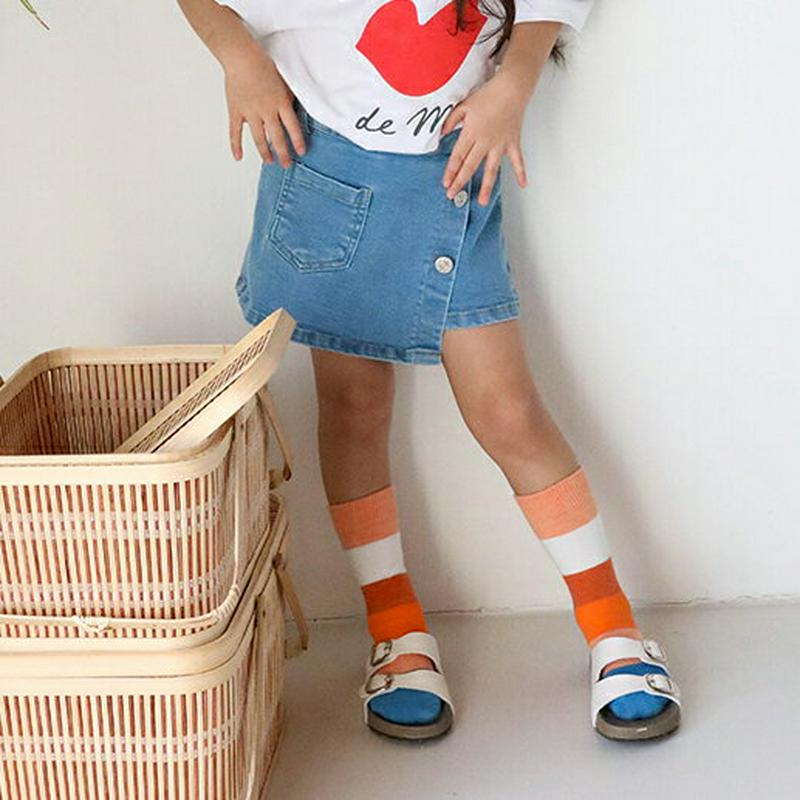 【只今20%OFF】デニムキュロットパンツ u03108・キッズ 【3~8才】【pt】【韓国 ファッション ボトムス デニム ス