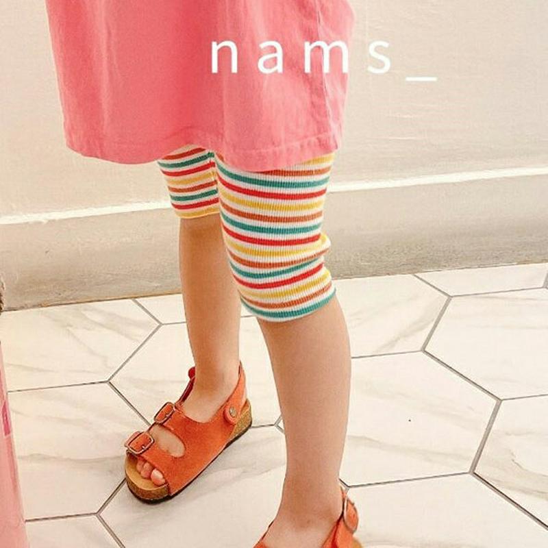 【只今20%OFF】レインボースリムハーフパンツ・u03525 キッズ【3~8才】【pt】【ハーフパンツ 半ズボン レインボー 