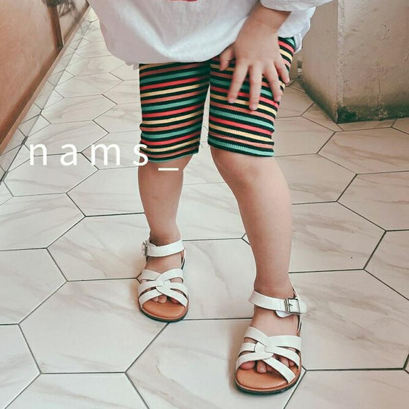 【只今20%OFF】レインボースリムハーフパンツ・u03525 キッズ【3~8才】【pt】【ハーフパンツ 半ズボン レインボー 