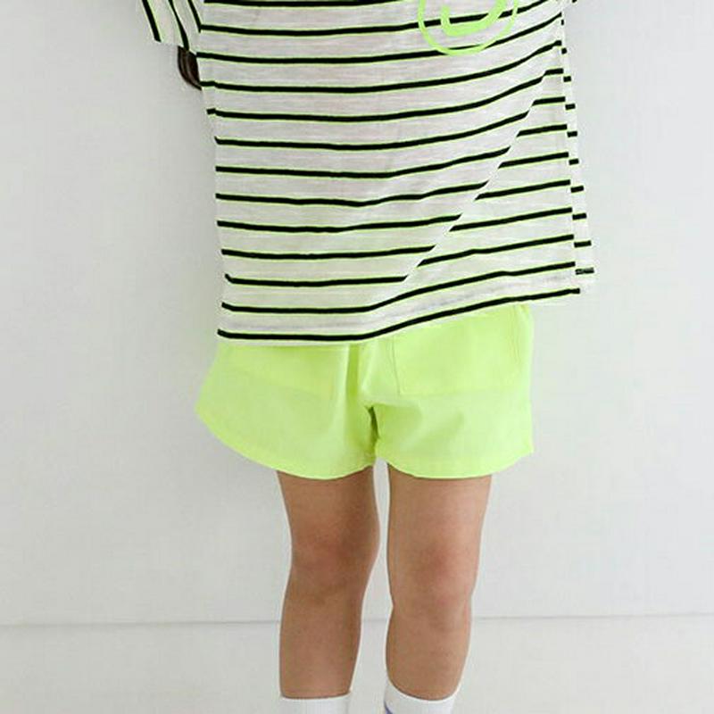 【只今20%OFF】ネオンカラーショートパンツ u03136・キッズ 【3~8才】【pt】【韓国 ファッション ボトムス パンツ