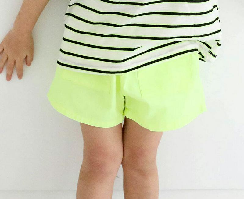 【只今20%OFF】ネオンカラーショートパンツ u03136・キッズ 【3~8才】【pt】【韓国 ファッション ボトムス パンツ