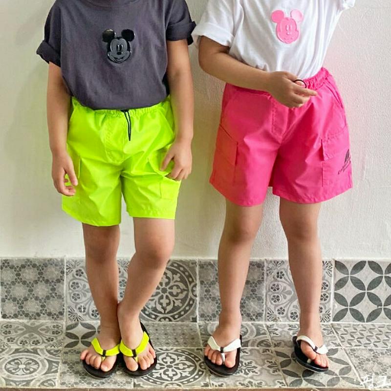 【只今20%OFF】サーフロゴネオンパンツ u03309・キッズ 【3~8才】【pt】【韓国 ファッション ボトムス パンツ ハ