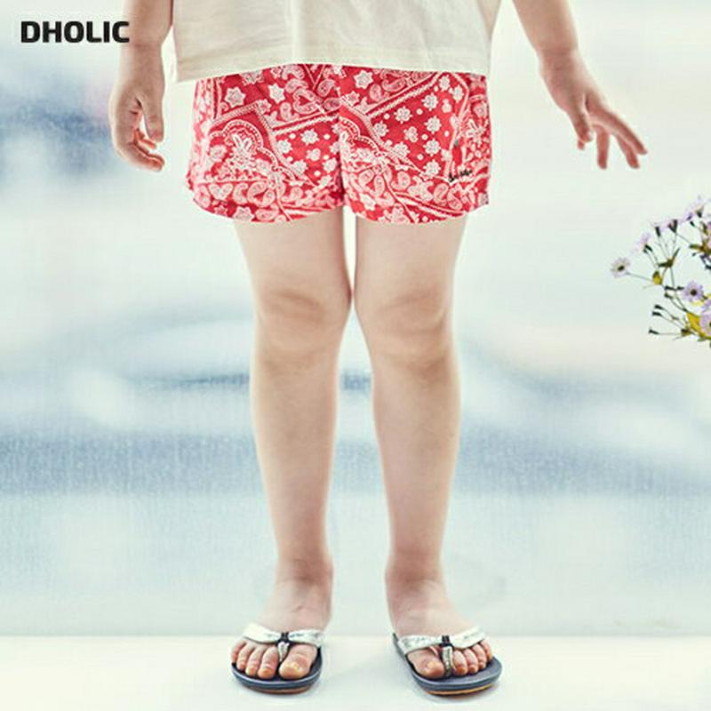 【只今20%OFF】ペイズリーショートパンツ u03520・キッズ 【3~8才】【pt】【韓国 ファッション ボトムス パンツ 