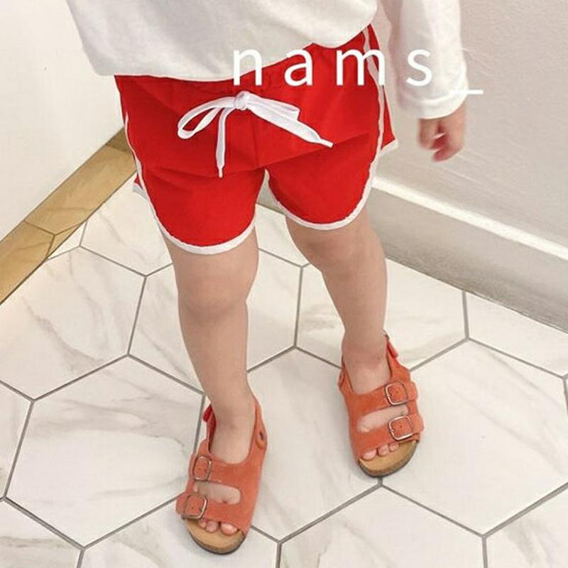 【只今20%OFF】カラーラインショートパンツ・u03516 キッズ【3~8才】【pt】【ショートパンツ ショーパン 短パン 単