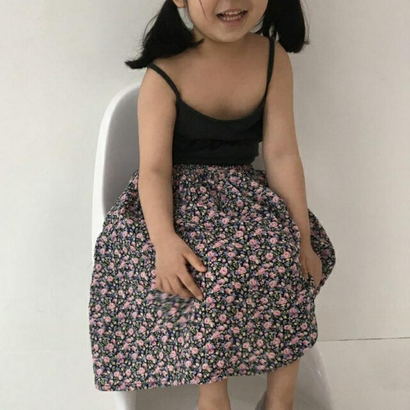 【只今20%OFF】花柄スカート・u03629 キッズ【3~8才】【sk】【スカート ロング ロングスカート 花柄 フラワー 可