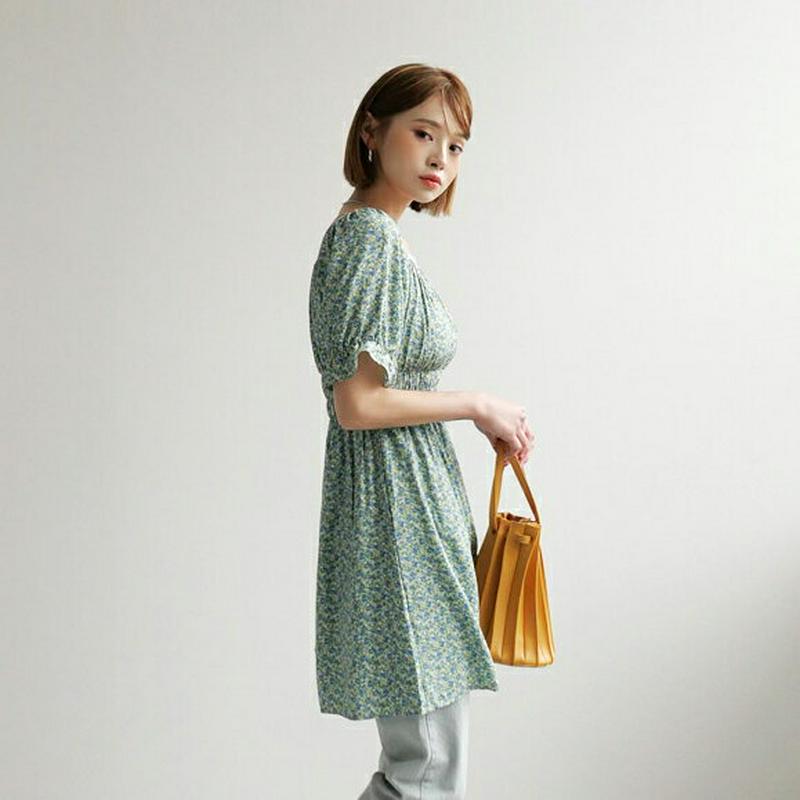 フローラルミニワンピース・全2色・t56035 レディース【ops】【韓国 ファッション 半袖 ハーフスリーブ オフショル オフ