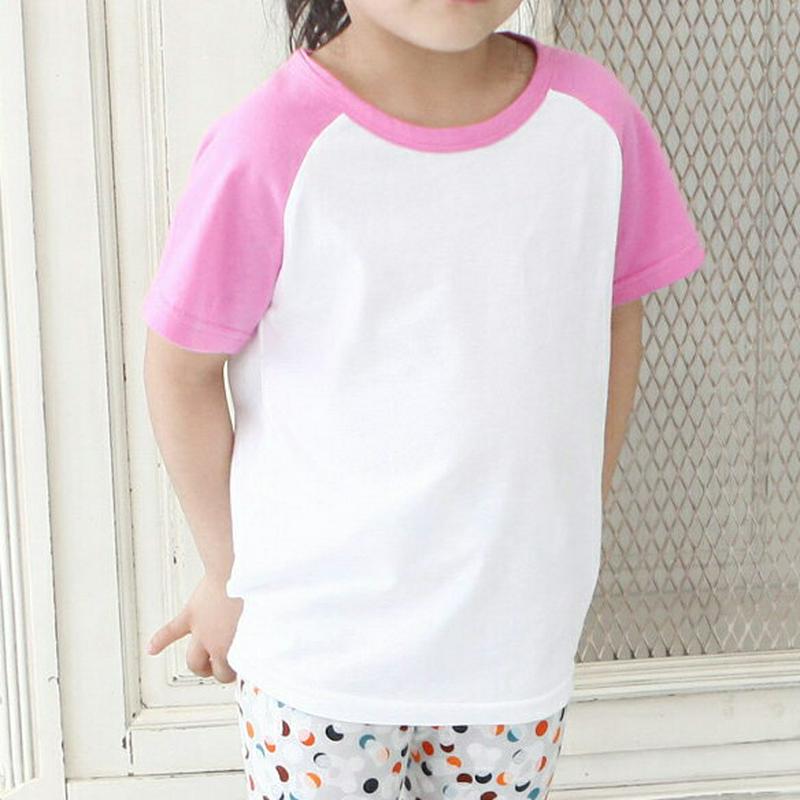 コントラストラグランスリーブTシャツ・p004126 キッズ【3~8才】【tops】【トップス Tシャツ 半袖 コントラスト ラグラン カジュアル 女の子 春 夏 韓国 韓国子供服 子供 こども 子供服 こども服】【KIDS】