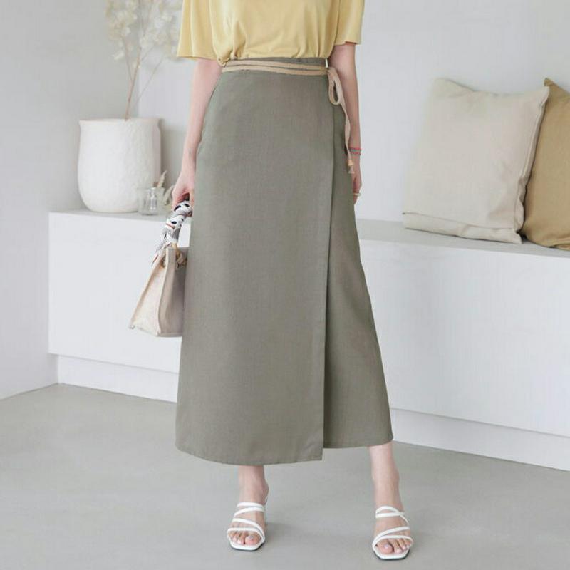 【新作10%OFF】ストラップラップスカート・全2色・t63048 レディース【sk】【韓国 ファッション ボトムス ロング ロ