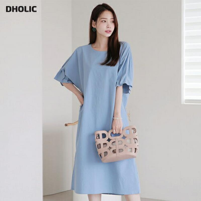 【新作10%OFF】タックスリーブコットンワンピース・全3色・b63039 レディース【ops】【韓国 ファッション ワンピース