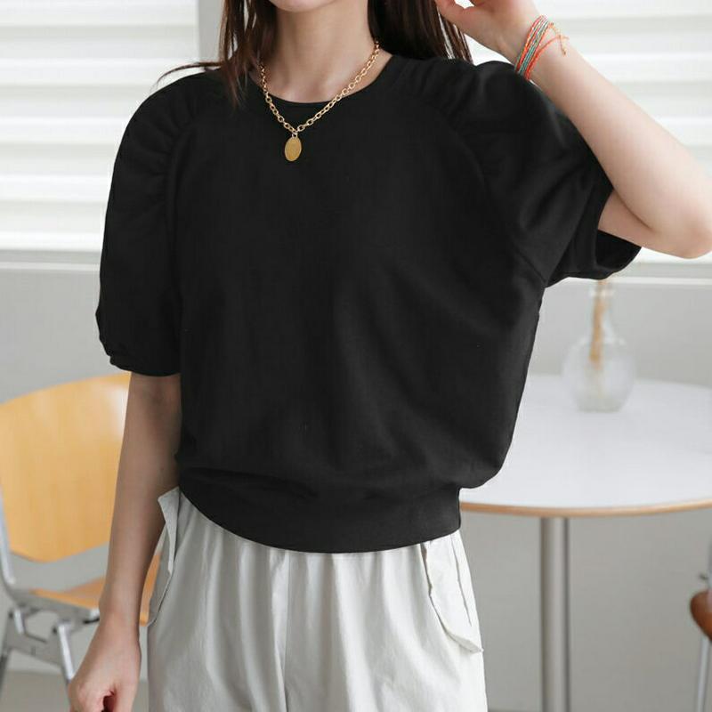 【新作10%OFF】ギャザーラグランスウェット・全4色・b63032 レディース【tops】【韓国 ファッション トップス スウ