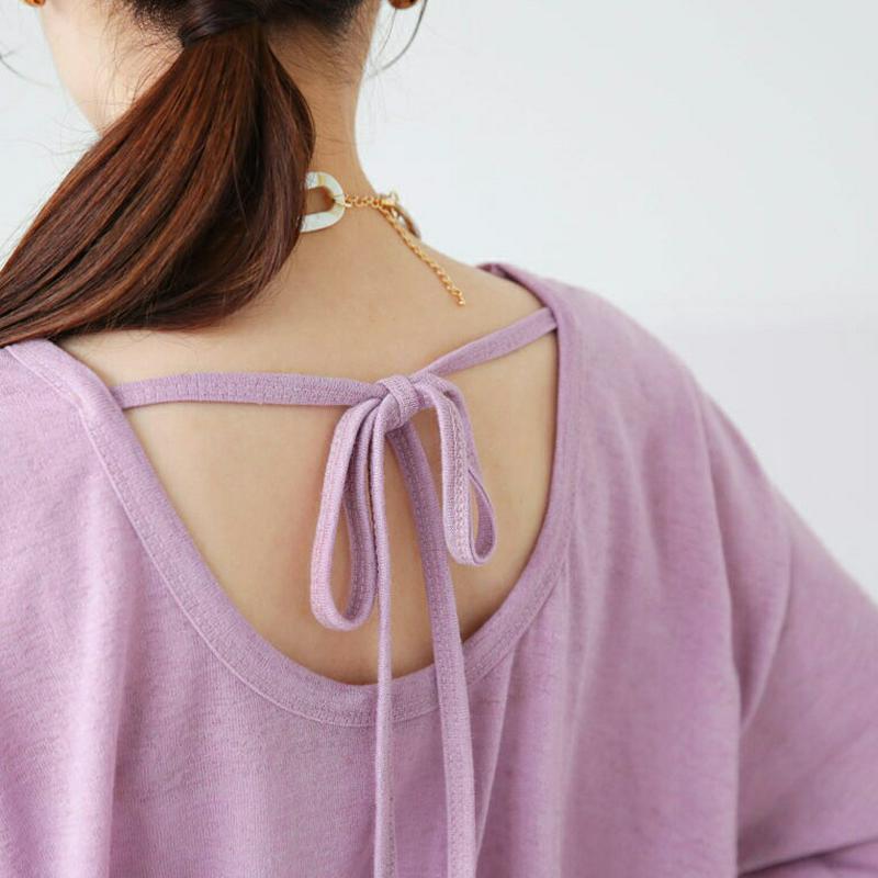 【新作10%OFF】2WAYリボンTシャツ・全5色・b63031 レディース【tops】【韓国 ファッション トップス Tシャツ