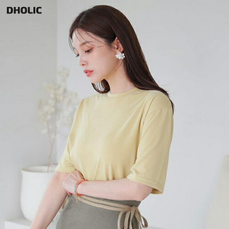 【新作10%OFF】モダールブレンドTシャツ・全4色・t63029 レディース【tops】【韓国 ファッション トップス Tシャ