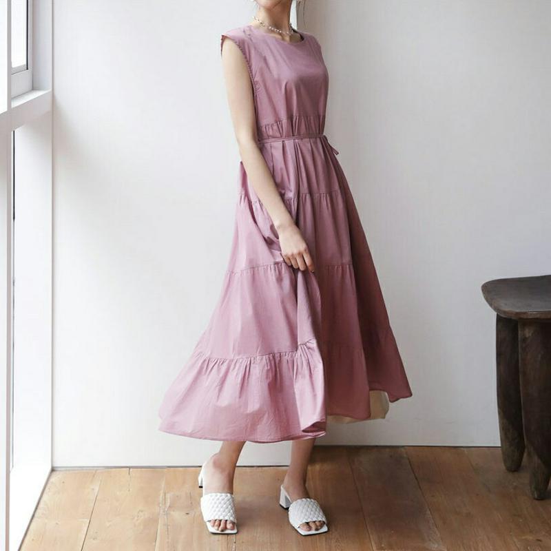 【新作10%OFF】ストラップ付ティアードワンピース・全4色・b56077 レディース【ops】【韓国 ファッション ワンピース