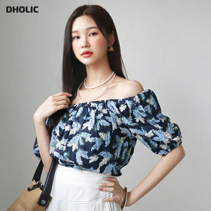 【新作10%OFF】フローラルブラウス・全2色・b56096 レディース【tops】【韓国 ファッション トップス ブラウス ハ
