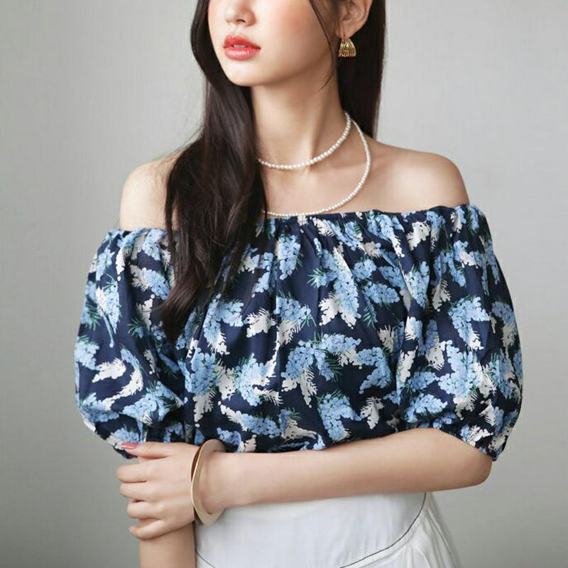 【新作10%OFF】フローラルブラウス・全2色・b56096 レディース【tops】【韓国 ファッション トップス ブラウス ハ