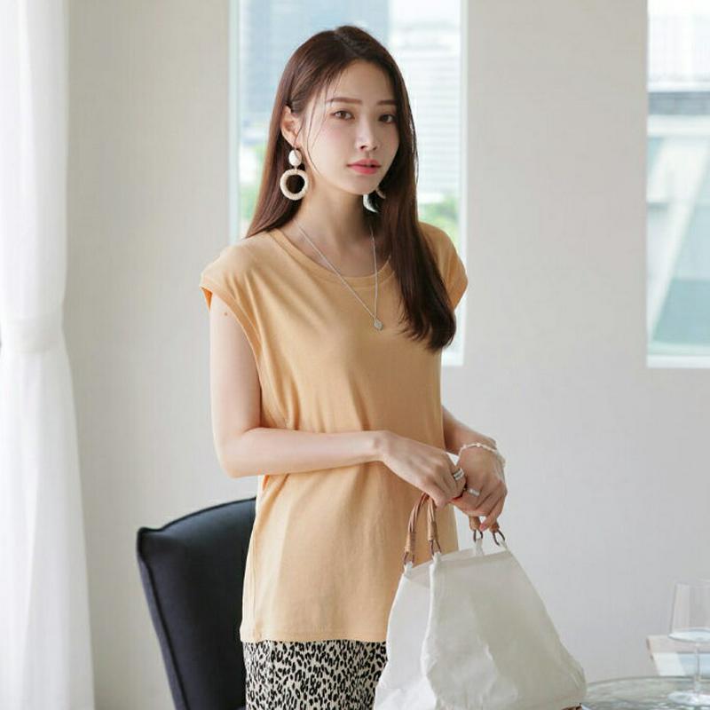 【新作10%OFF】フレンチスリーブTシャツ・全6色・b63028 レディース【tops】【韓国 ファッション トップス Tシャ