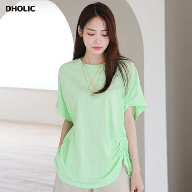 【新作10%OFF】ゴムディテールTシャツ・全3色・b00317 レディース【tops】【韓国 ファッション トップス Tシャツ