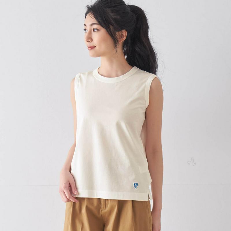 ノースリーブカットソーＴシャツ［日本製］【綿１００％】（ORCIVAL／オーシバル）