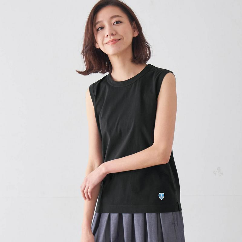 ノースリーブカットソーＴシャツ［日本製］【綿１００％】（ORCIVAL／オーシバル）