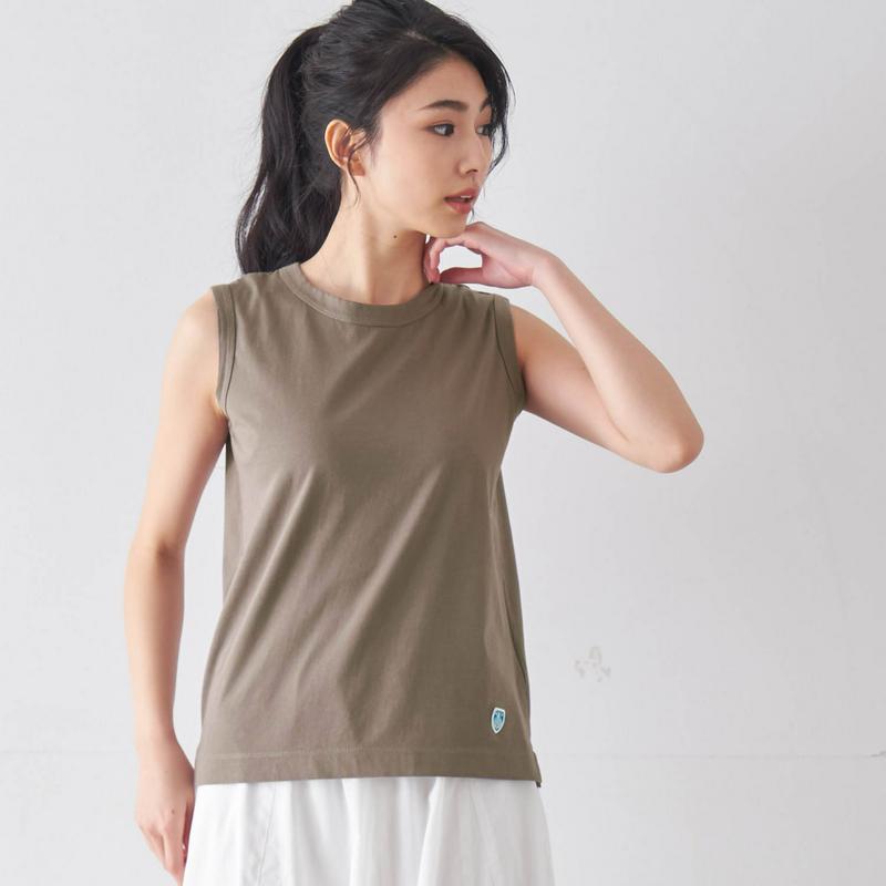 ノースリーブカットソーＴシャツ［日本製］【綿１００％】（ORCIVAL／オーシバル）