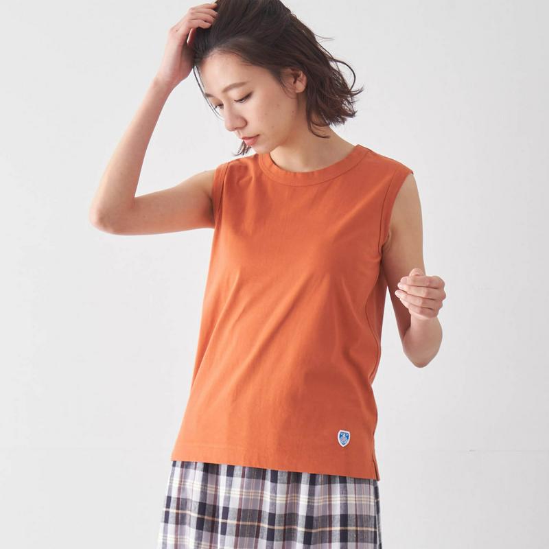 ノースリーブカットソーＴシャツ［日本製］【綿１００％】（ORCIVAL／オーシバル）