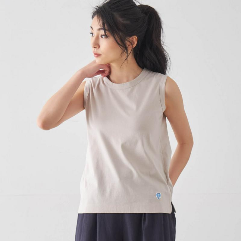 ノースリーブカットソーＴシャツ［日本製］【綿１００％】（ORCIVAL／オーシバル）