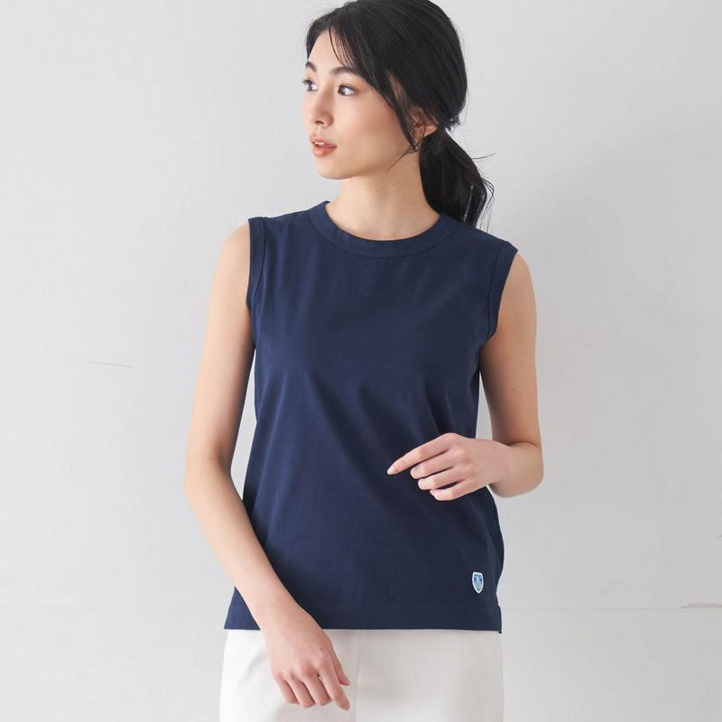 ノースリーブカットソーＴシャツ［日本製］【綿１００％】（ORCIVAL／オーシバル）