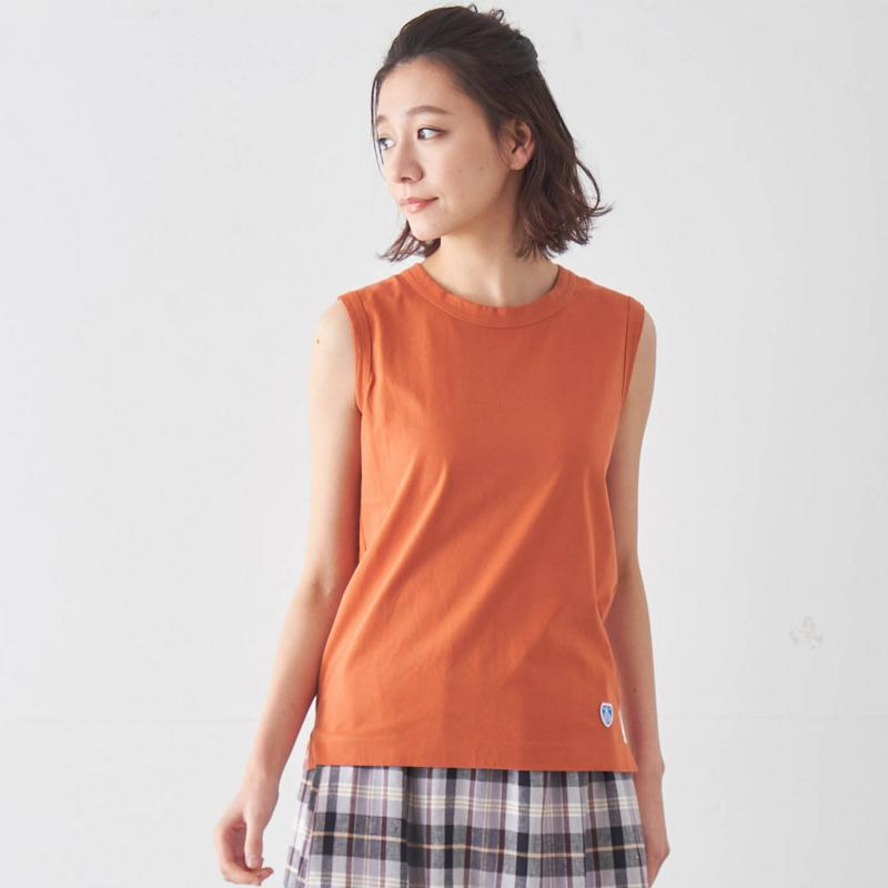 ノースリーブカットソーＴシャツ［日本製］【綿１００％】（ORCIVAL／オーシバル）