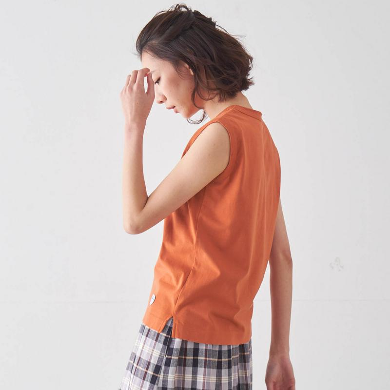 ノースリーブカットソーＴシャツ［日本製］【綿１００％】（ORCIVAL／オーシバル）
