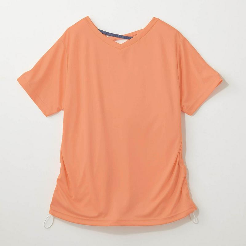 配色がおしゃれ！サイドシャーリングバッククロス半袖Ｔシャツ（フィラ/FILA）