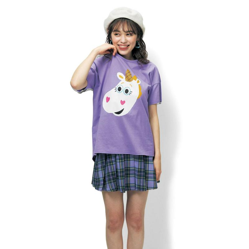 新柄追加！【かおかお】ビッグシルエットＴシャツ（選べるキャラクター）（ディズニー）